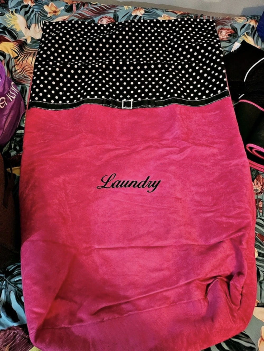 Laundry Polka Dot Pink & Black Like New